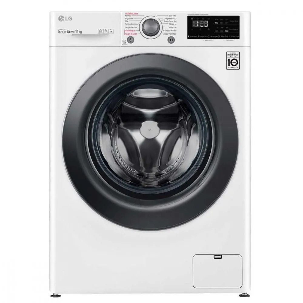 Lavadora Smart Lg Vc5 Com Inteligncia Artificial Aidd 11kg Brancofv3011wg4