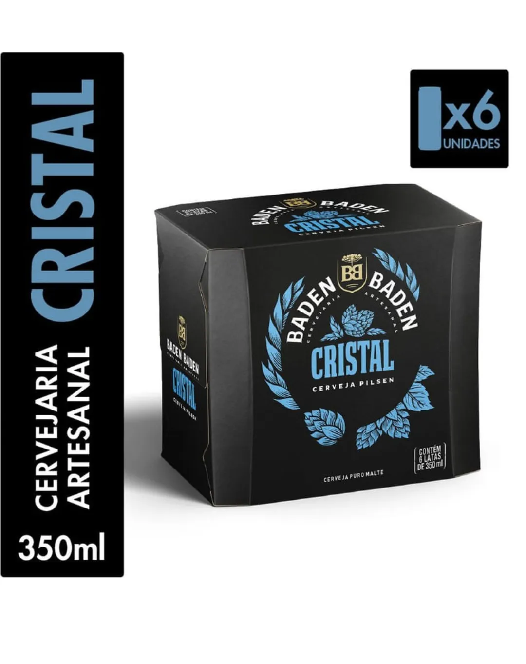 [cliente Sam's Club] Cerveja Pilsen Cristal Baden Baden Pack 6 Latas 350ml