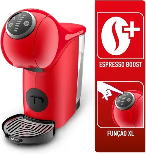 Reembalado: Cafeteira Expresso Arno Dolce Gusto Genio S Plus Multibebidas Vermelha