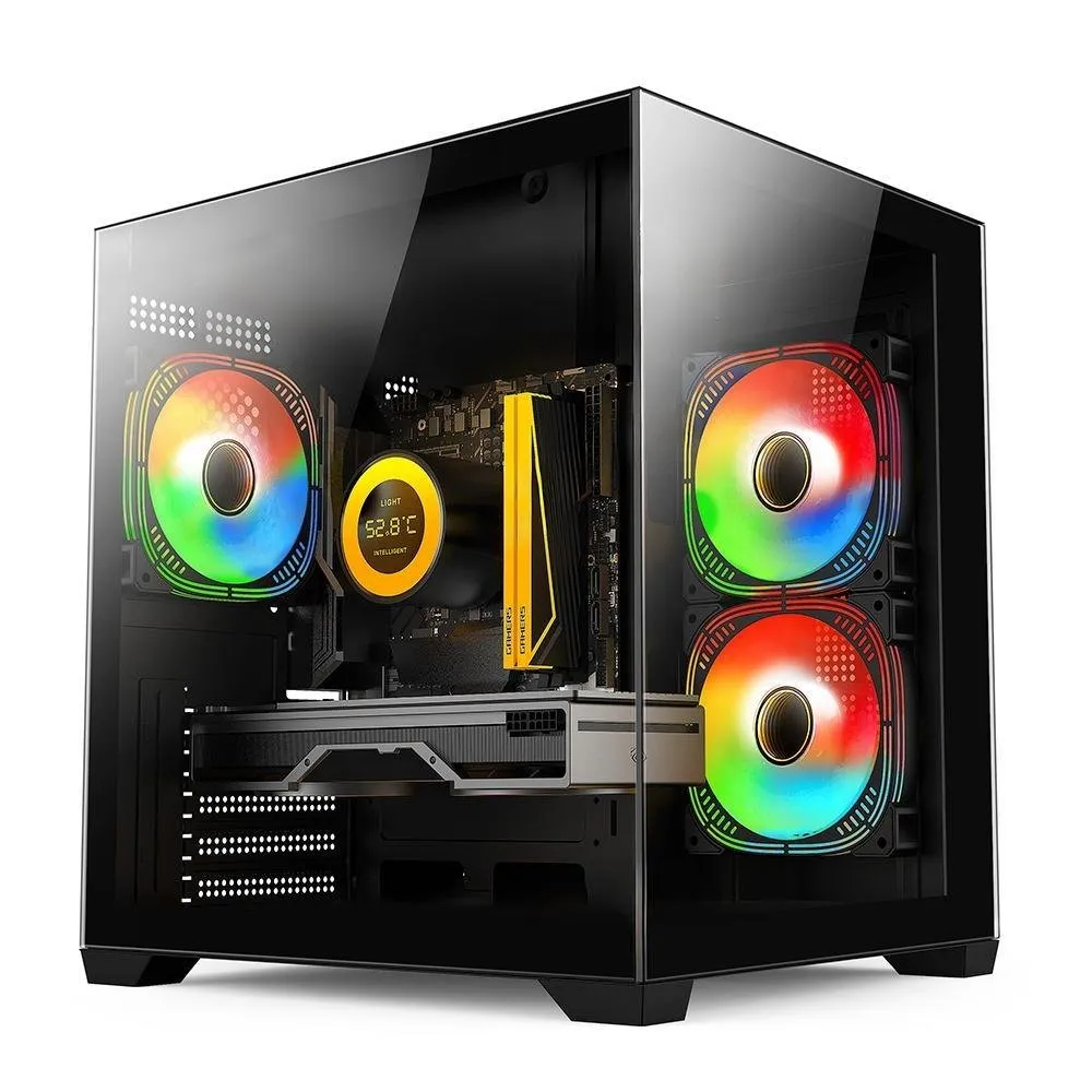 Pc Gamer Skill Aquarium, Amd Ryzen 5 5600gt, 16gb 3200mhz, Geforce Rtx 4060 8gb, Ssd 512gb M.2, Fonte 600w 80 Plus, Preto Ska027