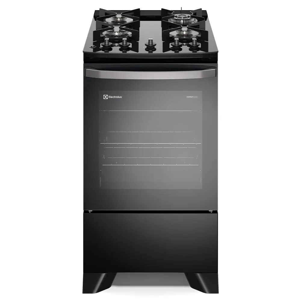 [r$250 De Cashback Electrolux] Fogo De Piso Electrolux De 04 Bocas Efficient Com Perfectcook Preto - Fe4gp