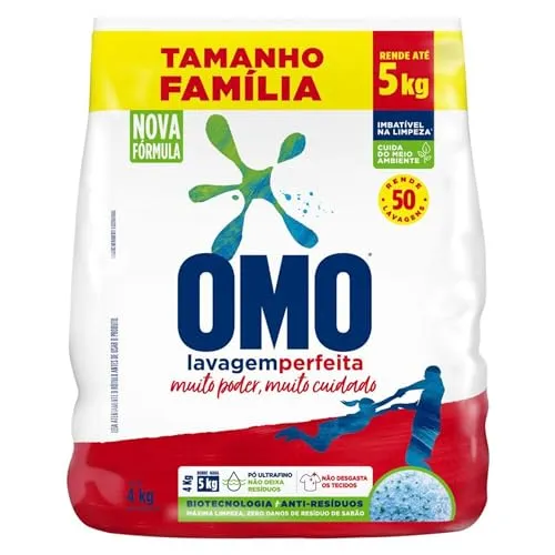 Omo Sabo Em P Lavagem Perfeita Pacote Famlia - 4 Kg