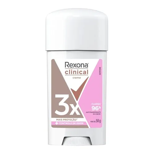 [+ Por - R$15,09] Rexona Clinical Antitranspirante Creme Classic 58g