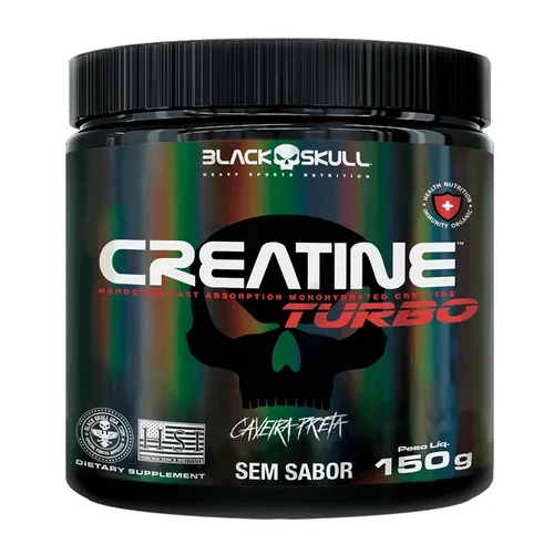 Creatina Em P Black Skull Creatine Turbo Sem Sabor 150g