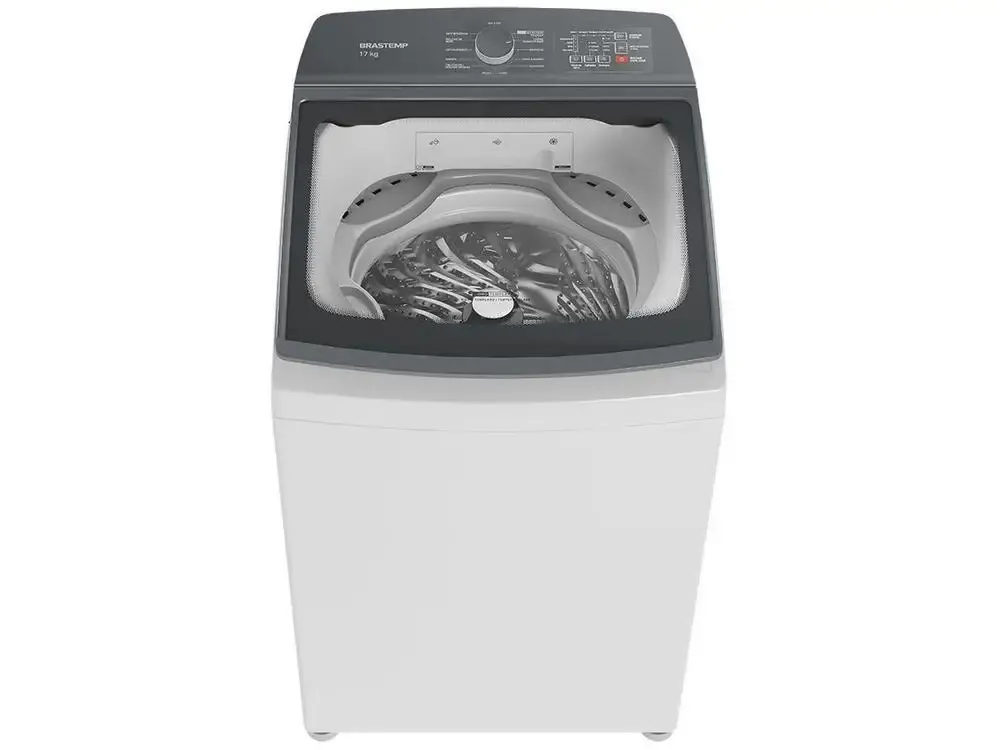 (magalu / Com Cashback Brastemp R$1499) Lavadora De Roupas Brastemp 17kg Cesto Inox 12 Programas De Lavagem Branca Bwk17 - 110v