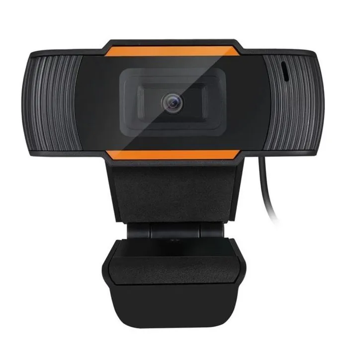 Webcam Brazilpc V5 Hd 1280x720p C/ Microfone Usb - Preto/laranja