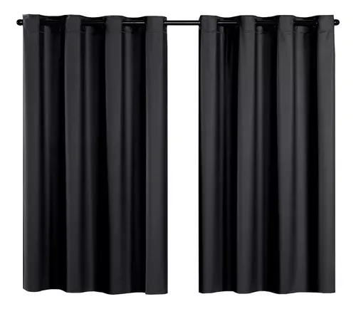 Cortina Blackout De Pvc 2,20m X 1,30m Preto Corta Luz